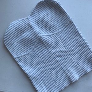 Aritzia Wilfred tube top in icy blue white